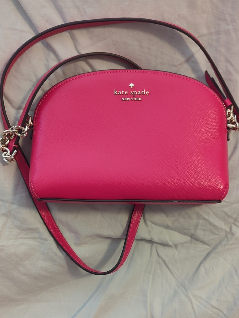 kate spade Hot Pink Saffiano Dome Crossbody